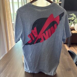 Jordan Gray T-Shirt with Red Logo, Excellent Condition!